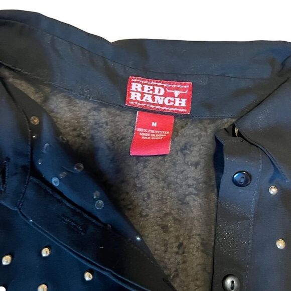 Red Ranch Sheer Black Dress with Gold Details and Slip. Size M. Great Condition - Picture 7 of 10